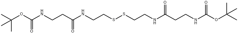 9,10-Dithia-2,6,13,17-tetraazaoctadecanedioic acid, 5,14-dioxo-, 1,18-bis(1,1-dimethylethyl) ester 结构式