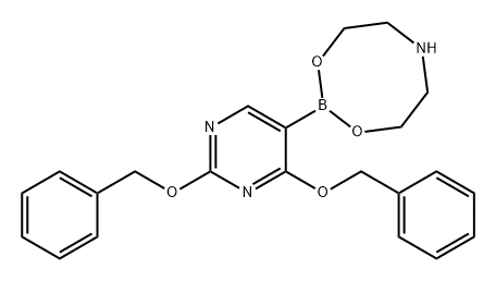 2-(2,4-BIS(BENZYLOXY)PYRIMIDIN-5-YL)-1,3,6,2-DIOXAZABOROC 结构式