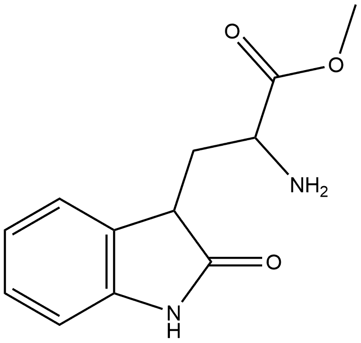 DL-2,3-二氢-2-氧杂色氨酸甲酯 结构式