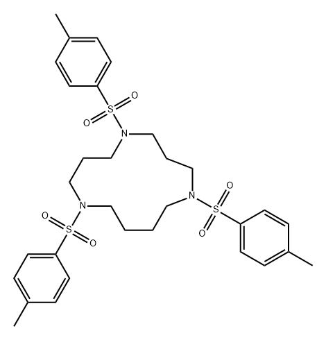 1,5,9-Triazacyclotridecane, 1,5,9-tris[(4-methylphenyl)sulfonyl]- 结构式