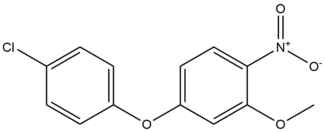 4-(4-chlorophenoxy)-2-methoxy-1-nitrobenzene 结构式