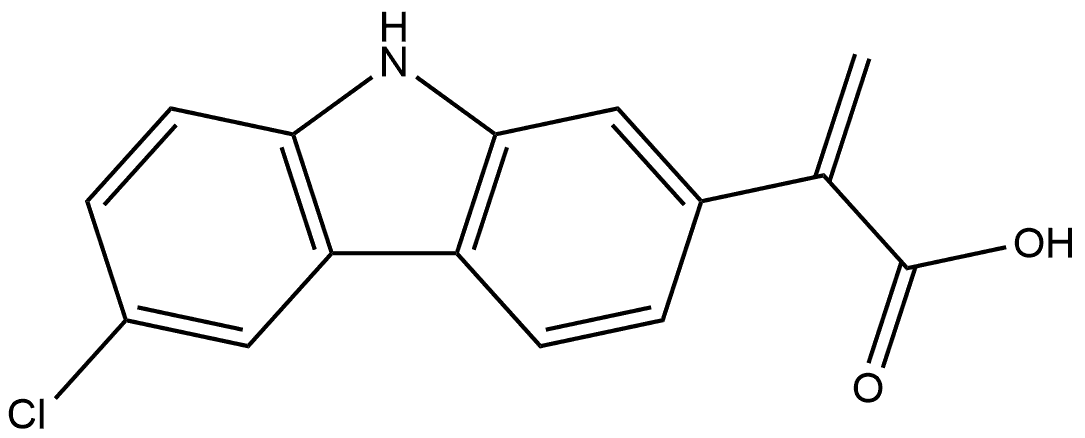 9H-Carbazole-2-acetic acid, 6-chloro-α-methylene- 结构式