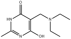 4(3H)?-?Pyrimidinone, 5-?[(diethylamino)?methyl]?-?6-?hydroxy-?2-?methyl- 结构式