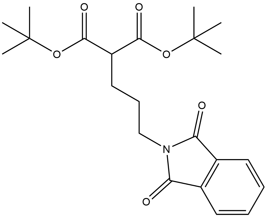 1,3-di-tert-butyl 2-[3-(1,3-dioxo-2,3-dihydro-1H-isoindol-2-yl)propyl]propanedioate 结构式