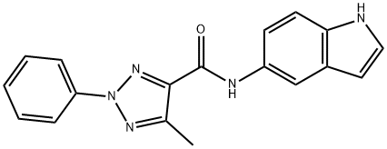 N-(1H-indol-5-yl)-5-methyl-2-phenyl-2H-1,2,3-triazole-4-carboxamide 结构式