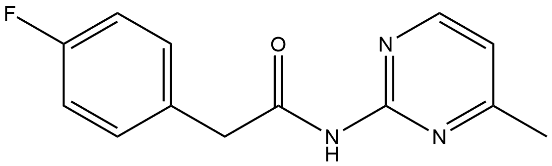 4-Fluoro-N-(4-methyl-2-pyrimidinyl)benzeneacetamide 结构式