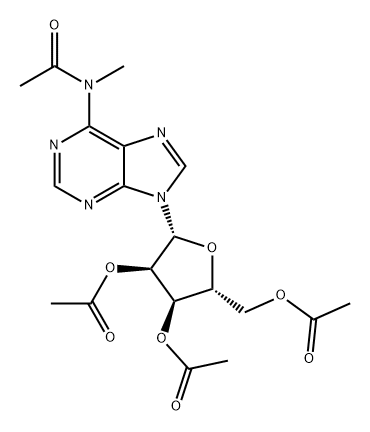 Adenosine, N-acetyl-N-methyl-, 2',3',5'-triacetate 结构式