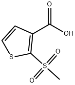 2-(甲基磺酰基)噻吩-3-羧酸 结构式