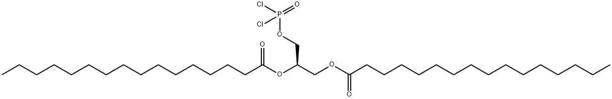 Hexadecanoic acid, 1-[[(dichlorophosphinyl)oxy]methyl]-1,2-ethanediyl ester, (R)- (9CI) 结构式