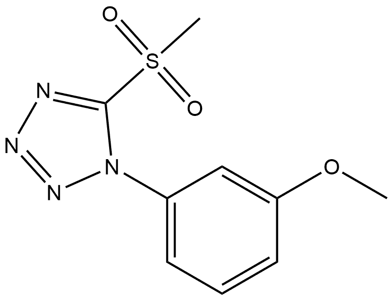 1-(3-甲氧基苯基)-5-(甲基磺酰基)-1H-四唑 结构式