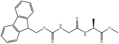 L-Alanine, N-[(9H-fluoren-9-ylmethoxy)carbonyl]glycyl-, methyl ester 结构式