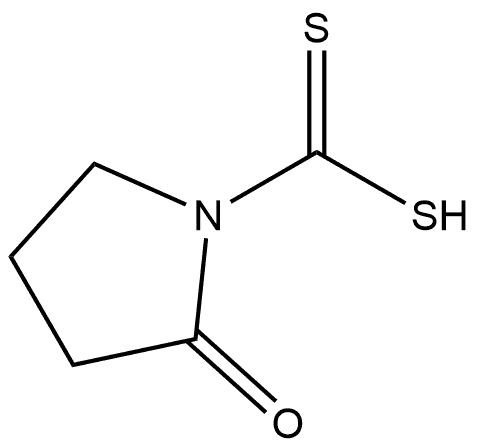 2-Oxo-1-pyrrolidinecarbodithioic acid 结构式