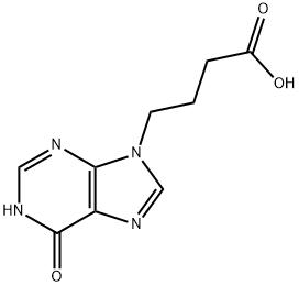 4-(6-Oxo-3H-purin-9(6H)-yl)butanoic acid 结构式