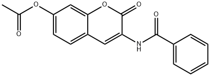 3-Benzamido-2-oxo-2H-chromen-7-yl acetate 结构式