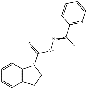 1-Indolinethiocarboxylic acid 2-[1-[2-pyridyl]ethylidine]hydrazide 结构式