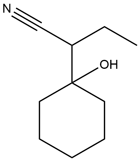 Cyclohexaneacetonitrile, α-ethyl-1-hydroxy- 结构式