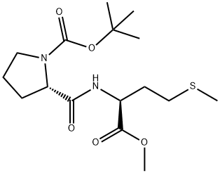 L-Methionine, 1-[(1,1-dimethylethoxy)carbonyl]-L-prolyl-, methyl ester (9CI) 结构式