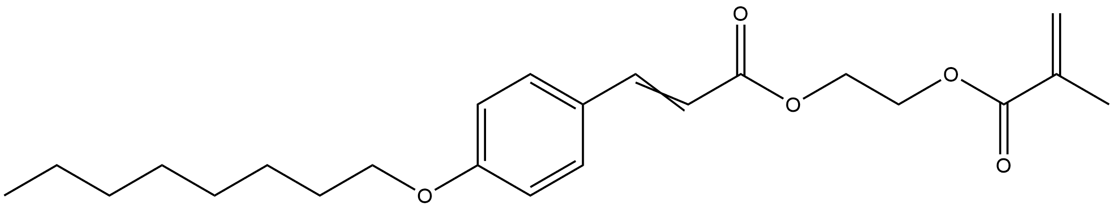 2-[[3-[4-(Octyloxy)phenyl]-1-oxo-2-propen-1-yl]oxy]ethyl 2-methyl-2-propenoate 结构式