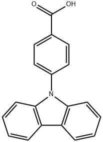 4-(9-咔唑基)苯甲酸 结构式