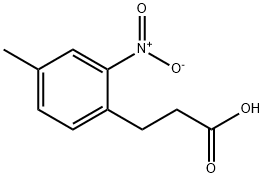 Benzenepropanoic acid, 4-methyl-2-nitro- 结构式