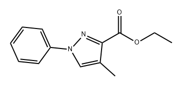 1H-Pyrazole-3-carboxylic acid, 4-methyl-1-phenyl-, ethyl ester 结构式