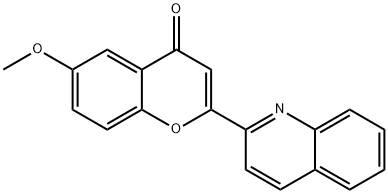 6-Methoxy-2-(quinolin-2-yl)-4H-chromen-4-one 结构式