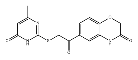 2H-1,4-Benzoxazin-3(4H)-one, 6-[2-[(1,6-dihydro-4-methyl-6-oxo-2-pyrimidinyl)thio]acetyl]- 结构式