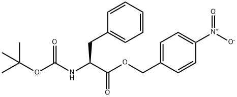 L-Phenylalanine, N-[(1,1-dimethylethoxy)carbonyl]-, (4-nitrophenyl)methyl ester 结构式