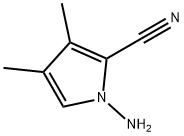 1H-Pyrrole-2-carbonitrile, 1-amino-3,4-dimethyl- 结构式