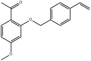 1-[2-[(4-乙烯基苯基)甲氧基]-4-甲氧基苯基]乙酮 结构式