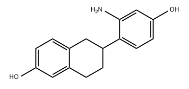 6-(2-氨基-4-羟基苯基)-5,6,7,8-四氢萘-2-醇 结构式