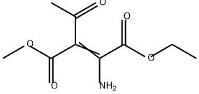 2-Butenedioic acid, 2-acetyl-3-amino-, 4-ethyl 1-methyl ester 结构式