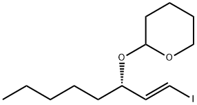 2H-Pyran, tetrahydro-2-[[(1S)-1-[(1E)-2-iodoethenyl]hexyl]oxy]- 结构式