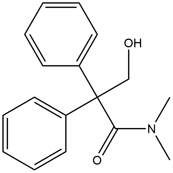 Benzeneacetamide, α-(hydroxymethyl)-N,N-dimethyl-α-phenyl- 结构式
