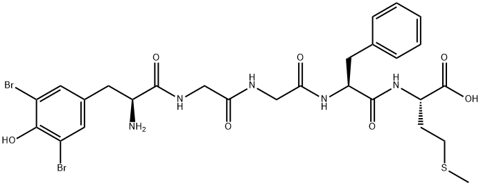3,5-DIBR-TYR1-METHIONINE ENKEPHALIN 结构式