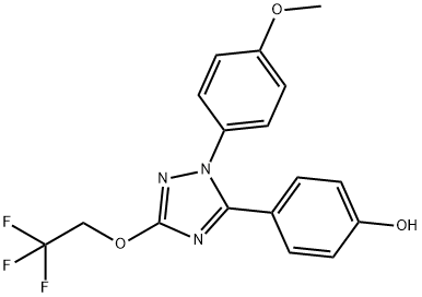 Phenol, 4-[1-(4-methoxyphenyl)-3-(2,2,2-trifluoroethoxy)-1H-1,2,4-triazol-5-yl]- 结构式