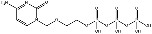 Triphosphoric acid, P-[2-[(4-amino-2-oxo-1(2H)-pyrimidinyl)methoxy]ethyl] ester 结构式