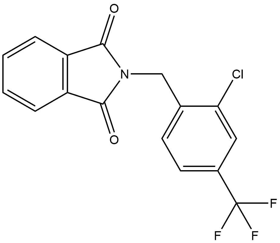 2-[[2-Chloro-4-(trifluoromethyl)phenyl]methyl]-1H-isoindole-1,3(2H)-dione 结构式