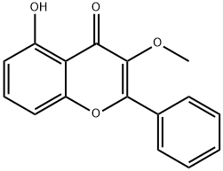 5-羟基-3-甲氧基黄酮 结构式