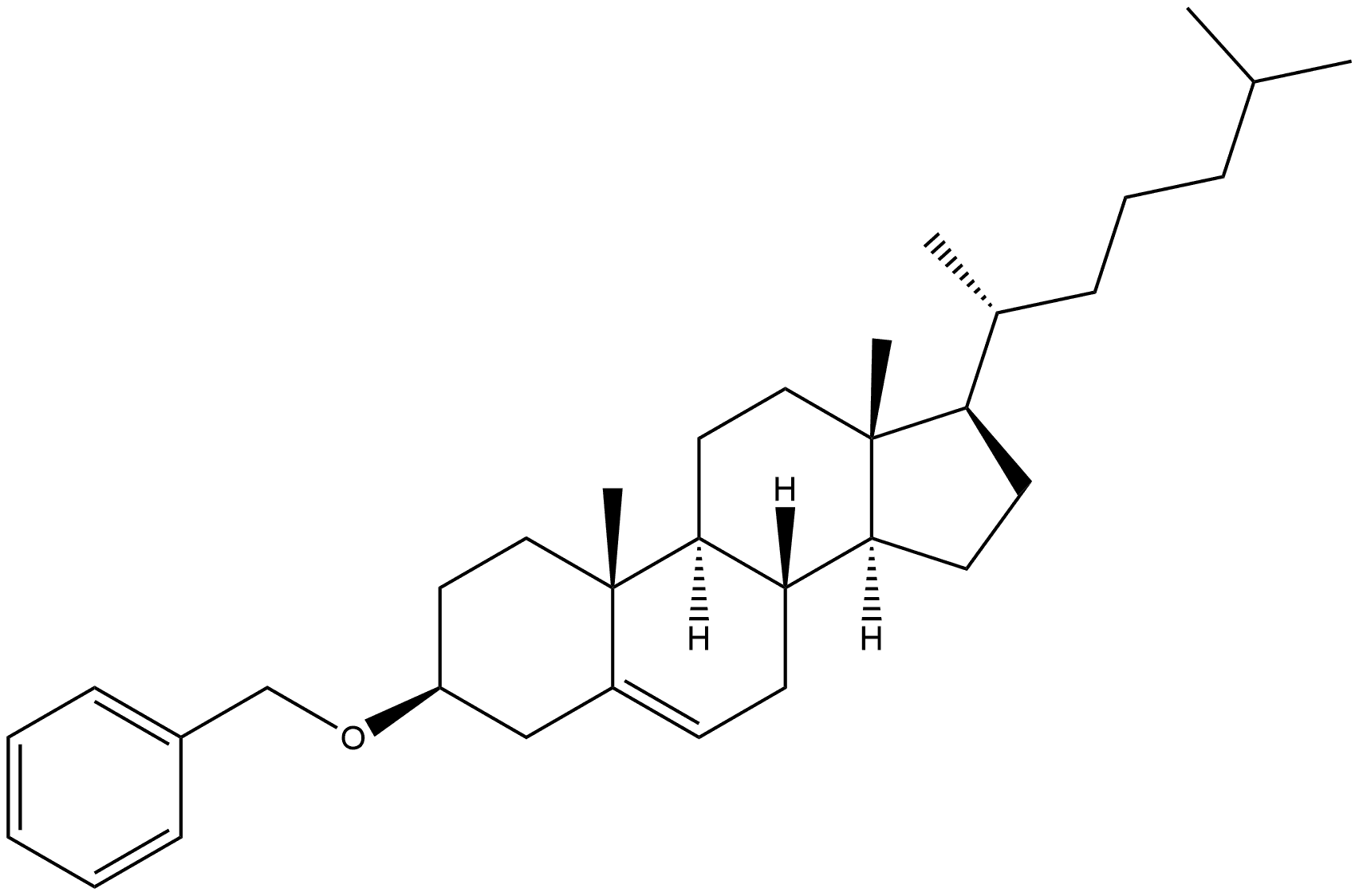 Cholest-5-ene, 3-(phenylmethoxy)-, (3β)- 结构式