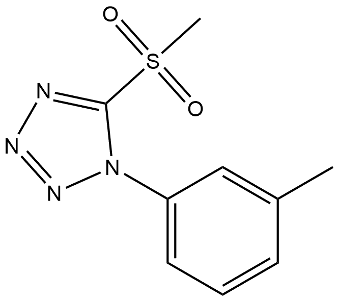 5-(甲基磺酰基)-1-(间甲苯基)-1H-四唑 结构式