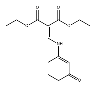 Propanedioic acid, 2-[[(3-oxo-1-cyclohexen-1-yl)amino]methylene]-, 1,3-diethyl ester 结构式