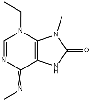 8H-Purin-8-one,3-ethyl-3,6,7,9-tetrahydro-9-methyl-6-(methylimino)-(9CI) 结构式