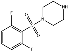 1-((2,6-二氟苯基)磺酰基)哌嗪 结构式