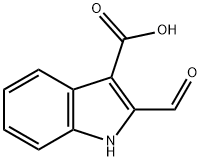 2-甲酰-1H-吲哚-3-羧酸 结构式