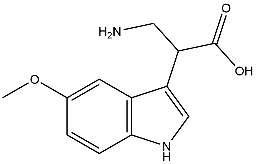 1H-Indole-3-acetic acid, α-(aminomethyl)-5-methoxy- 结构式