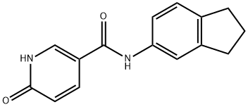 3-Pyridinecarboxamide,N-(2,3-dihydro-1H-inden-5-yl)-1,6-dihydro-6-oxo-(9CI) 结构式