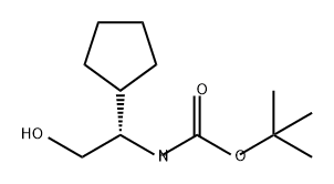 Carbamic acid, [(1S)-1-cyclopentyl-2-hydroxyethyl]-, 1,1-dimethylethyl ester (9CI) 结构式