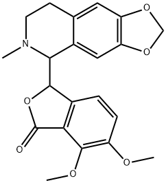 1(3H)-Isobenzofuranone, 6,7-dimethoxy-3-(5,6,7,8-tetrahydro-6-methyl-1,3-dioxolo[4,5-g]isoquinolin-5-yl)- 结构式