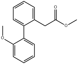 [1,1'-Biphenyl]-2-acetic acid, 2'-methoxy-, methyl ester 结构式